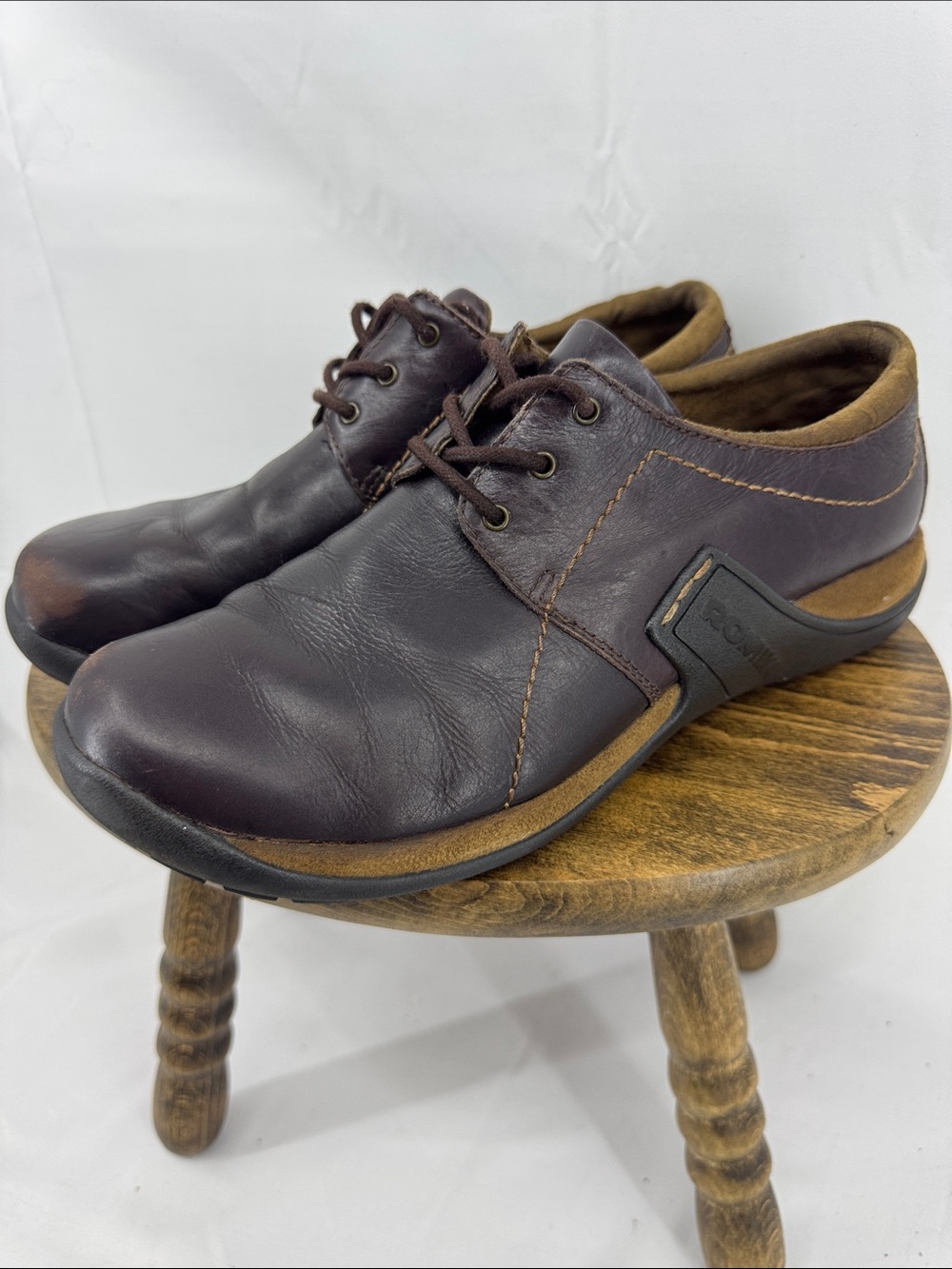 Romika Womens Milia 100 Brown Leather Lace-up Derby Shoes, sz 39
